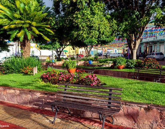 Jardim da Praça Coronel Propércio em Mucugê